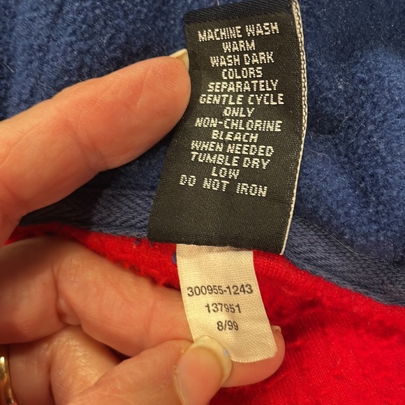 Vintage 90s Gap fleece vest hoodie red full zipper pockets women’s size M medium - Picture 12 of 12